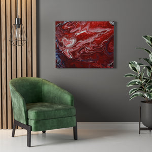 *Red Flow Wooden Backed Canvas