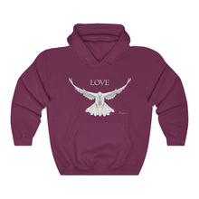 Load image into Gallery viewer, Love Dove Hooded Sweatshirt