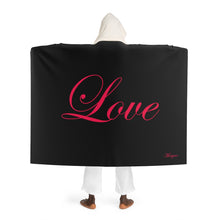 Load image into Gallery viewer, Hooded Sherpa Fleece &quot;Love&quot; Blanket