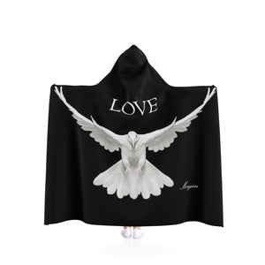 Hooded Love Dove Blanket (80" x 56")