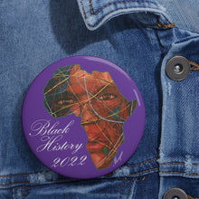 Load image into Gallery viewer, Black History 2022 Button (Purple)