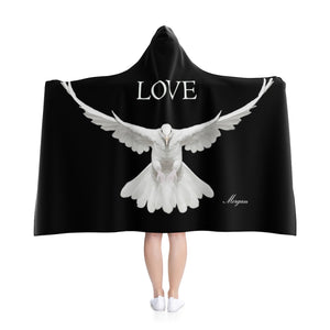 Hooded Love Dove Blanket (80" x 56")