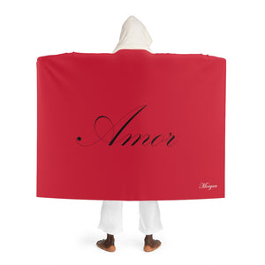 Hooded Sherpa Fleece "Amor" Blanket