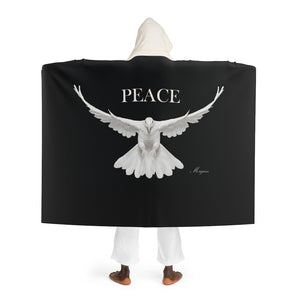 Hooded Sherpa Fleece "Peace" Blanket