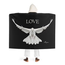 Load image into Gallery viewer, Hooded Sherpa Fleece &quot;Love Dove&quot; Blanket