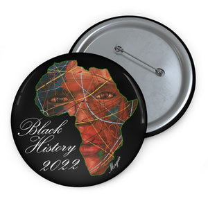 Black History 2022 Button  (Black & White)