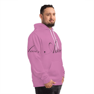 Amor" Hoodie Pink (AOP)