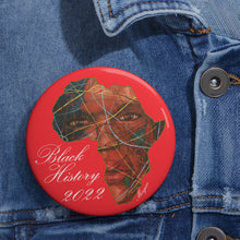 Load image into Gallery viewer, Black History 2022 Button (Red)